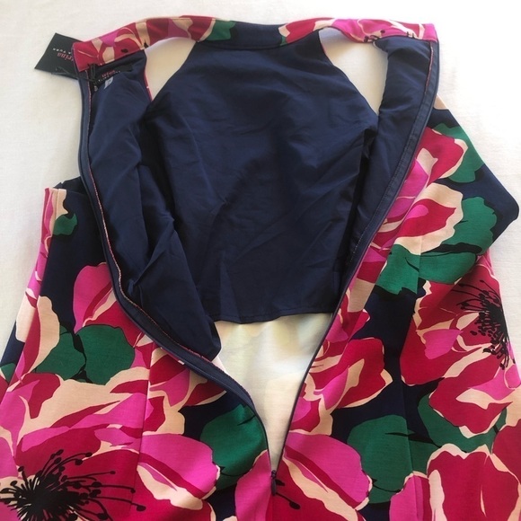 Trina Trina Turk Women's Floral Printed Ponte midi Dress, Pink Sz 16 - Picture 14 of 17